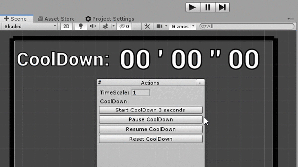 Animated cooldown