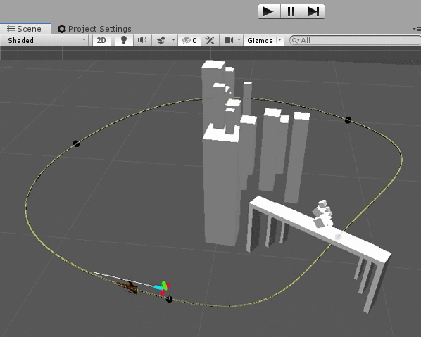 An object moving in edit mode