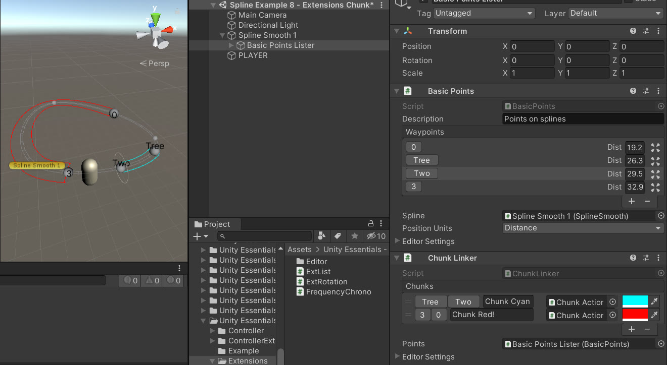 Spline chunks in Unity